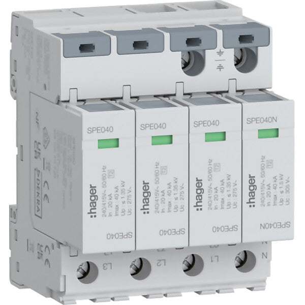 Hager Überspannungsabl 4P TNS/TT 40 kA SPE440